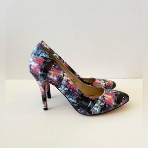 Nicole Miller Multicolor Abstract Heels